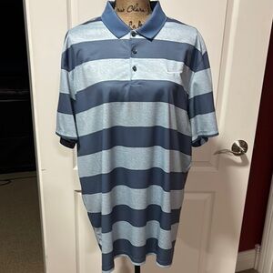 Nike Blue Striped Polo Shirt Classic Design